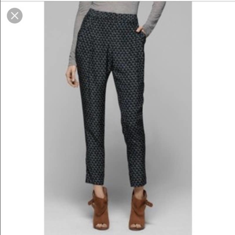 Theory Yogan Silk Print Pants - Picture 1 of 6
